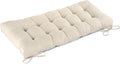 Bench Cushion for Indoor Furniture 48x19 inch Rectangle Bench Seat Cushion for Bay Window Entryway Bench Thick Textured Chair Cushion with Non-Slip Backing 1 Pack, Beige