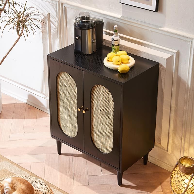 Entryway Cabinet Wooden Sideboard for Home Dining Room Large Capacity Storage Double Door Cabinet Home Retro Storage Cabinet Sideboard Storage Cabinet