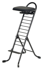 Vestil CPRO-600 Steel Height Ergonomic Worker Chairs 13 In. to 34 In. 220 Lb. Capacity Black