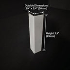 Pro-Tasker Hard-Shell Corner Protector | 3.5" Height x 3/4" Flush Fit Baseboard & Cabinet Guard | Deflects Robot Vacuums | 3D Printed in USA
