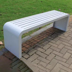 Patio Benches for Outdoors Full Iron Bench Park Chair Outdoor Courtyard Stainless Steel Leisure Seat Shopping Mall Rest Row Garden Benches for Outdoors