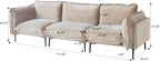 JACH 111" 3 Seater Cloud Sofa, Mid-Century Modern Sectional Couches with Thick Cushion, Modular Couch with High Sofa Legs, Sofa Furniture for Small Space Living Room Office Apartment, Light Brown