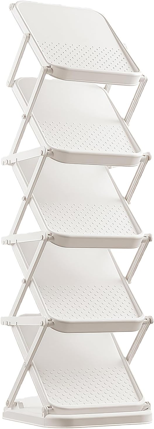 Portable Shoe Shelf Multifunctional Foldable Shoe Rack Space Saving Multi Layer Storage for Entryway Easy Assembly