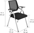 Mesh Back Folding Office Chair with Adjustable Armrests Blue Color Ideal for Business Meetings in Meeting(Red)