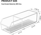 2 Pcs Tea Bag Organizer,Tea Bag Holder Box Storage Bin, Clear Drawer Drawer | Plastic, Sugar Packet, Coffee, Condiment, Spice Bag Holder, for Kitchen Cabinet, Countertop, Fridge