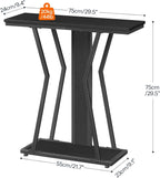 HOOBRO Narrow Console Table, 29.5" Small Entryway Table with Storage, 2-Tier Sofa Table Behind Couch, Modern Style, for Living Room, Hallway, Foyer, Bedroom, Black BB66XG01