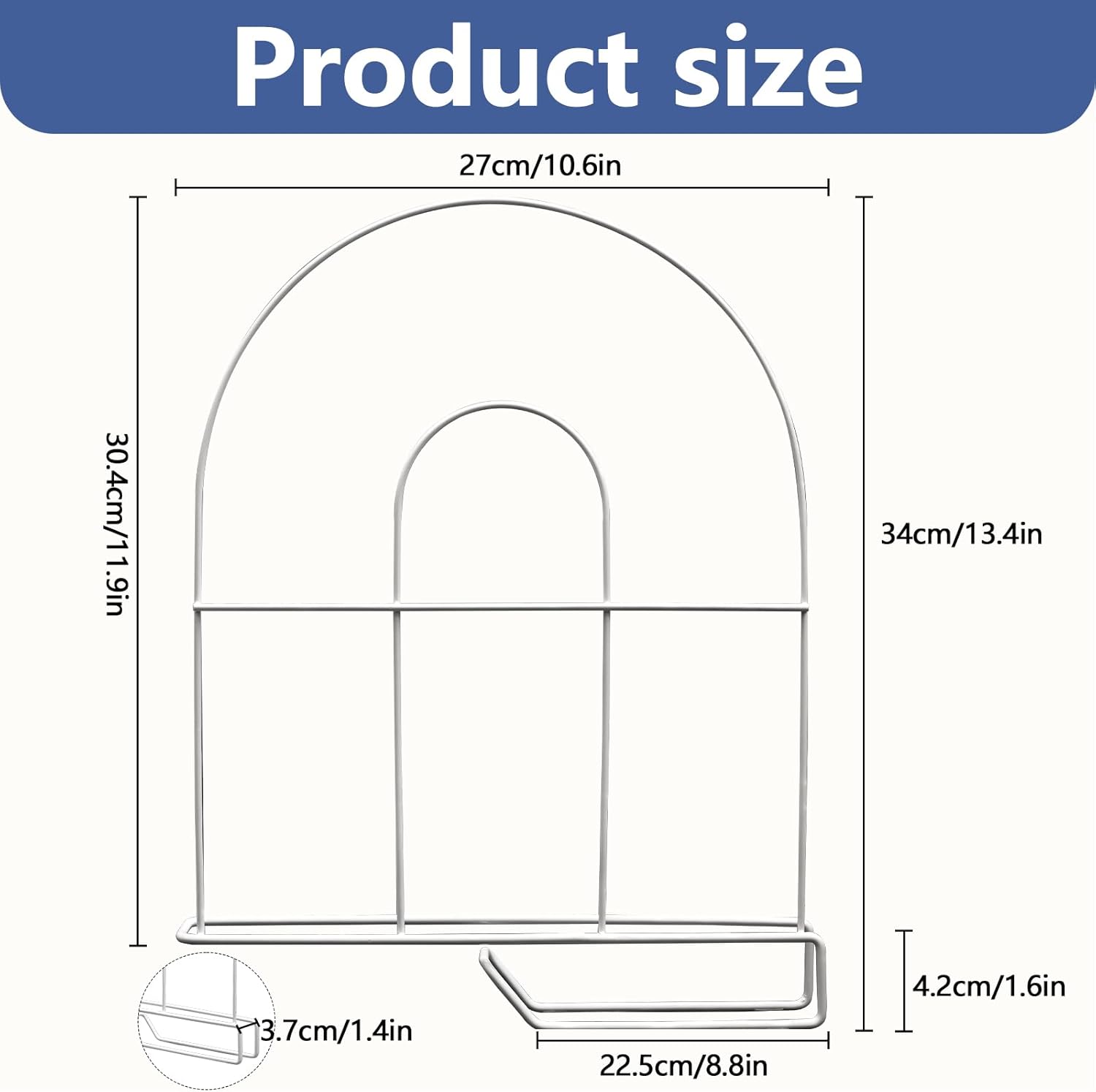 8-Pack 12" Tall Shelf Dividers - Closet Shelf Organizer - Easy to Install - No Tool - White PE Coating Steel