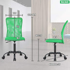 Home Office Desk Chair Ergonomic Mesh Computer Gaming Chair with Back Support Modern Executive Mid Back Rolling Swivel Chair for Men&Women (Green)