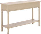 SAFAVIEH Home Collection - Peyton Sand Console Table with 3 Drawers and 1 Shelf, Farmhouse Accent Entryway Table (CNS5705F)