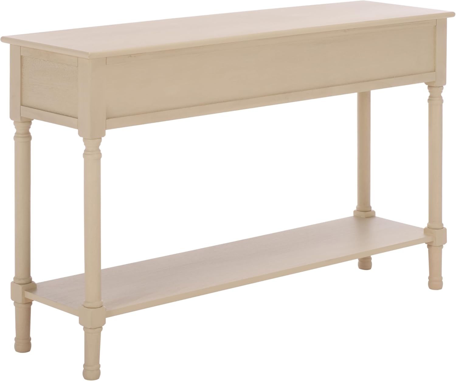 SAFAVIEH Home Collection - Peyton Sand Console Table with 3 Drawers and 1 Shelf, Farmhouse Accent Entryway Table (CNS5705F)