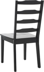 SAFAVIEH Home Collection - Shay Black 5-Piece Wood Dining Set, Traditional Round Table and 4 Chairs, Kitchen or Dining Room (DNS9205B)