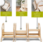 Ette Tete MIIMO • Adjustable Height Toodler Step Stool • Potty Training Toilet Stool (Wooden)