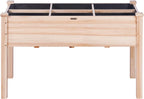 VEVOR Raised Garden Bed 48x24x30in with Sturdy Legs, High End Natural Fir Wood Planter Box Elevated Planting Stand for Backyard/Garden/Patio/Balcony w/Non -Woven Liner & 1 Set of Tool, 220lb Capacity