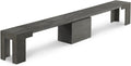 Transformer Table - Extendable Dining Bench, Solid Wood Expandable Seating 1–6, Multifunctional Dining Bench with Integrated Storage, Modern Farmhouse Wood Bench, Dark Grey