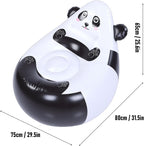 Zunate Cartoon Panda Inflatable Chair, Portable Animal Shaped Air Filled Couch for Kids, Lightweight Soft Seat for Outdoor Camping Beach Travel Indoor Backyard, Fun Inflatable Sofa with