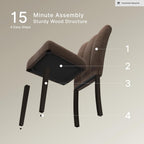 Signature Design by Ashley Jazmore Dining Chairs Set of 2, Contemporary Upholstered Velvet Side Chairs, Comfortable Cushioned Seat and Solid Wood Frame, Ideal for Dining Rooms, Mocha Brown