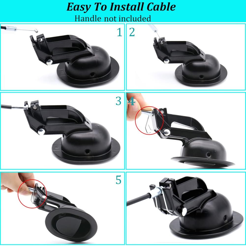 ttmagic Universal Recliner Release Cable Replacement Part, Sofa Couch Recliner Pull Cable 37inch, 5mm Cable Barrel End S-Shaped Hook Exposed Cable (4.75 in Length)