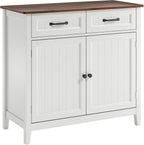 Bealife 32" Buffet Cabinet, Kitchen Island with Storage, Coffee Bar Cabinet with 2 Drawers and Adjustable Shelf, Kitchen Storage Cabinet for Dining Room, Living Room, Entryway (Retro)
