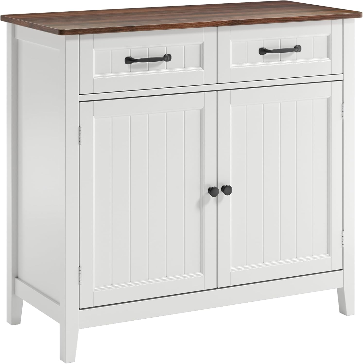 Bealife 32" Buffet Cabinet, Kitchen Island with Storage, Coffee Bar Cabinet with 2 Drawers and Adjustable Shelf, Kitchen Storage Cabinet for Dining Room, Living Room, Entryway (Retro)