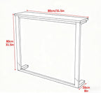 Home Radiator Cover Shelf, Over Radiator Table, Sofa End Computer Desk Coffee Snack Tall Console Tables for Living Room or Corridor(Black,80x80x20cm)
