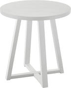 Roundhill Furniture Modern Harmony Wood Oval End Table, White