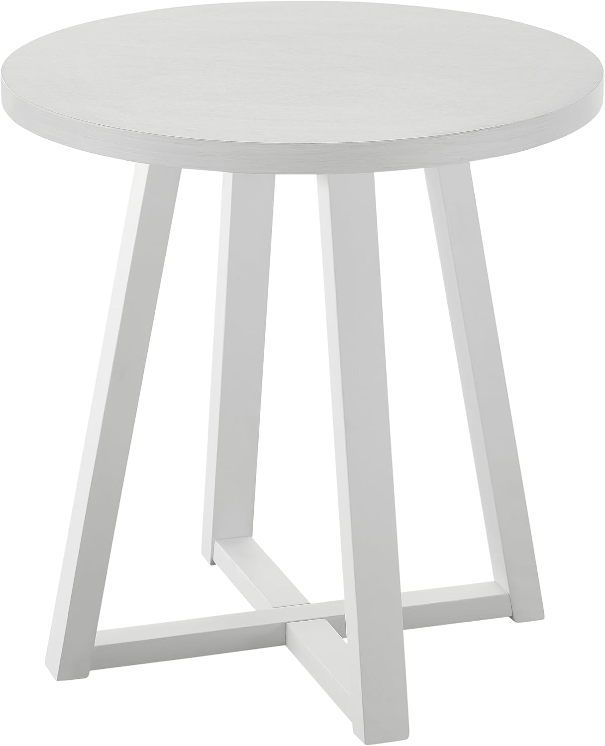 Roundhill Furniture Modern Harmony Wood Oval End Table, White