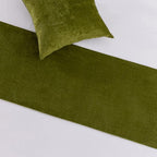 AMBERIS Bed Runner Green, Chenille Soft No Fading Modern Bed Scarf (Pillowcases Sold Separately)