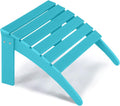 Adirondack Footrest Outdoor Weather Resistant Adirondack Footrest, Ottoman, Chair Companion, Folding Footstool for Patio, Pool, Garden, Backyard & Lawn (Turquoise)