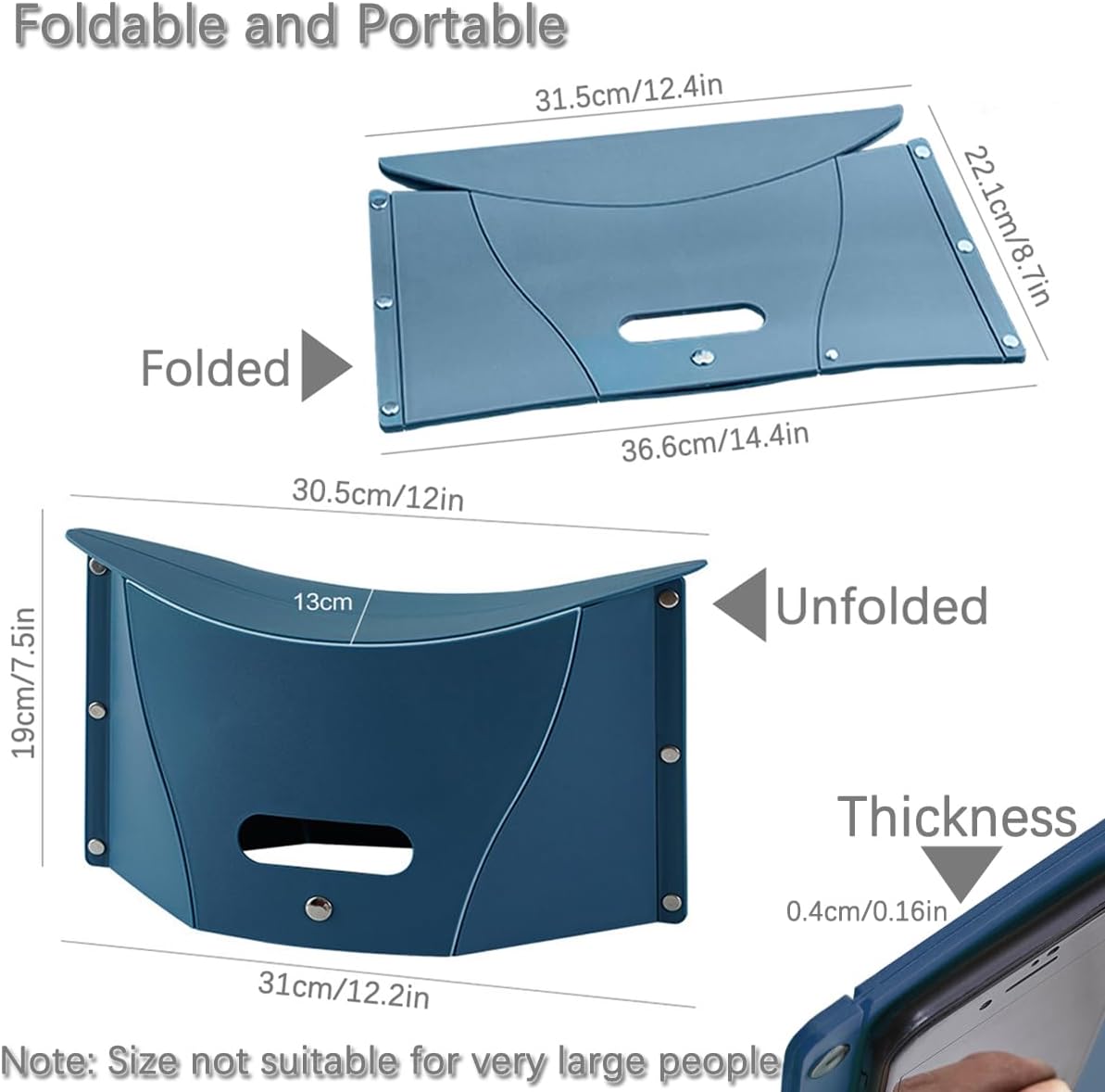 Mini Portable Folding Stool, Foldable Camping Hiking Stool, 2 in 1 Lightweight Travel Chair Storage Basket for Children & Adults for Travel Gathering BBQ Subway Backpacking Fishing