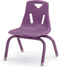 Jonti-Craft Berries 8120JC1004 Stacking Chair with Powder-Coated Legs, 10" Height, Purple