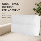 3 Pack Couch Back Cushion Replacement, 6 Inch Thick Supportive Sofa Backrest Pillow Insert with Odorless Shredded Memory Foam for Couch, Loveseats, Sectionals, 31"x18"x6"