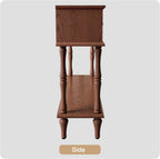 ARTPOWER Console Table with Drawers for Entryway, Mid-Century Entryway Table with Storage, Brown Narrow Entryway Table with Open Shelf Behind Sofa for Living Room, Foyer, Hallway