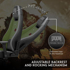 noblechairs Legend Gaming Chair – Doom: The Dark Ages Edition – Premium PU Leather, Adjustable Ergonomics, Lumbar Support, 4D Armrests – Officially Licensed Bethesda Collectible
