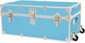Rhino Trunk & Case Classic Camp & College Trunk with Wheels. 30"x17"x13", 1500+ lbs Capacity - Many Colors, Soft-Close Lid. Strong, USA Made Summer Camp Footlocker and Secure Dorm Storage Chest