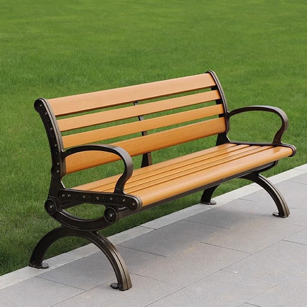 Patio Benches for Outdoors Park Chair Outdoor Bench Double Stool Backrest Community Leisure Garden Benches for Outdoors