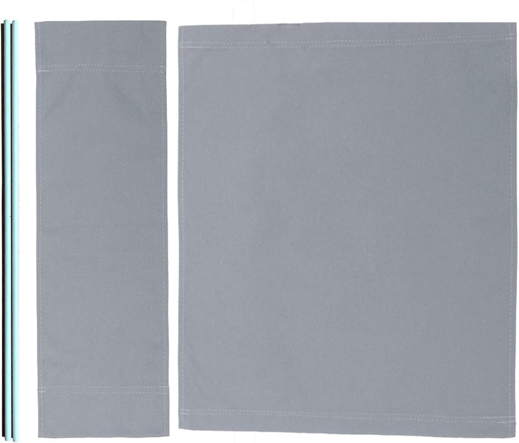 TBACW Director Chair Cover (Grey, Set of 2) - Canvas Replacement for Chairs with Fiberglass Stick - Durable, Easy to Clean, for General Use