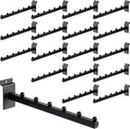 12 Inch Waterfall Slatwall Display Hooks with 6 Balls, Heavy Duty Tube Slat Wall Hanger, Slatwall Accessories for Retail Display, Clothing, Bags, Accessories(18 Pcs)