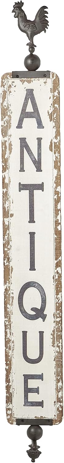Deco 79 Wall Decor, 4" L x 8" W x 40" H, White