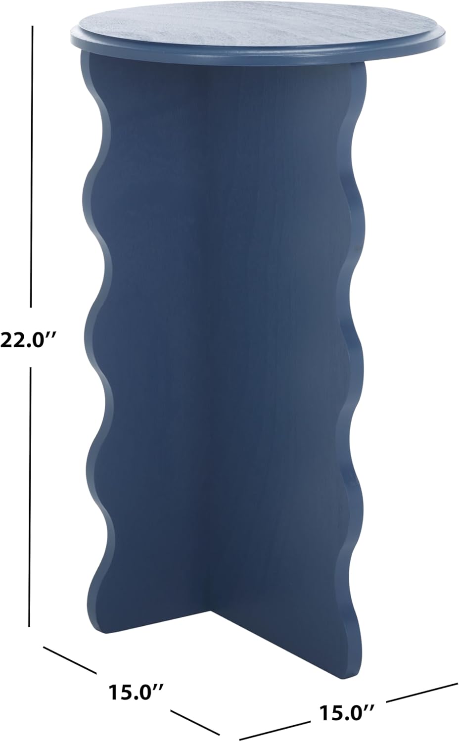 SAFAVIEH Home Collection Lilith Blue Wavy Accent Table (Fully Assembled)