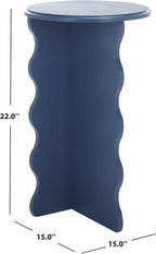 SAFAVIEH Home Collection Lilith Blue Wavy Accent Table (Fully Assembled)