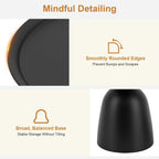Gdrasuya10 Round Side Tables Set of 2, Large 15.7" Top, Metal Small Drink Accent Table Pedestal End Tables for Living Room Sofa Bedside Entryway & Office, Easy Assembly, Matte Black