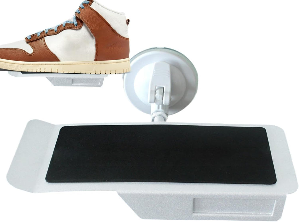 Floating Shoe Rack - Suction Cup Storage Hanger, Wall Mount Organizer Stand for Sneakers, Bathroom Shoe Holder, Mini Exhibition Display, Modern Space Saving Rack for Retail Shop Home