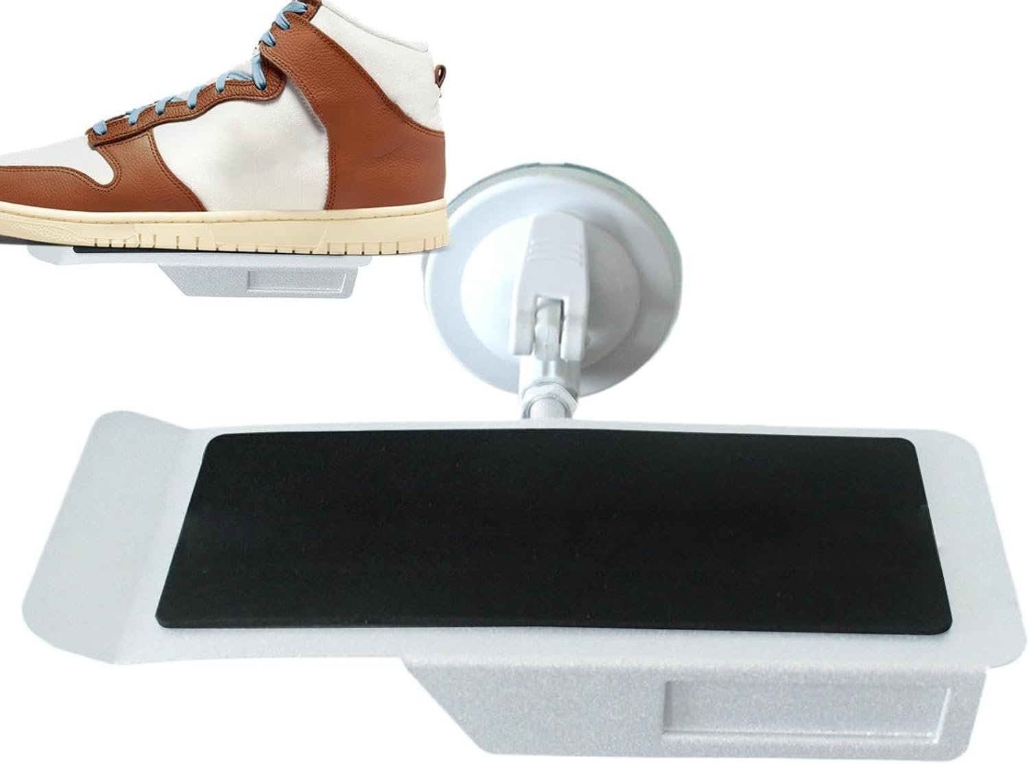 Floating Shoe Rack - Suction Cup Storage Hanger, Wall Mount Organizer Stand for Sneakers, Bathroom Shoe Holder, Mini Exhibition Display, Modern Space Saving Rack for Retail Shop Home