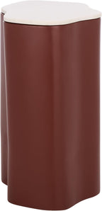 SAFAVIEH Home Collection – Kanon Bordeaux Base & White Marble Top Accent Table, Sculptural Modern Design, Fully Assembled (ACC3235B)