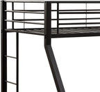 Sandy Black Twin XL,Queen Bunk Bed with Built in Ladder