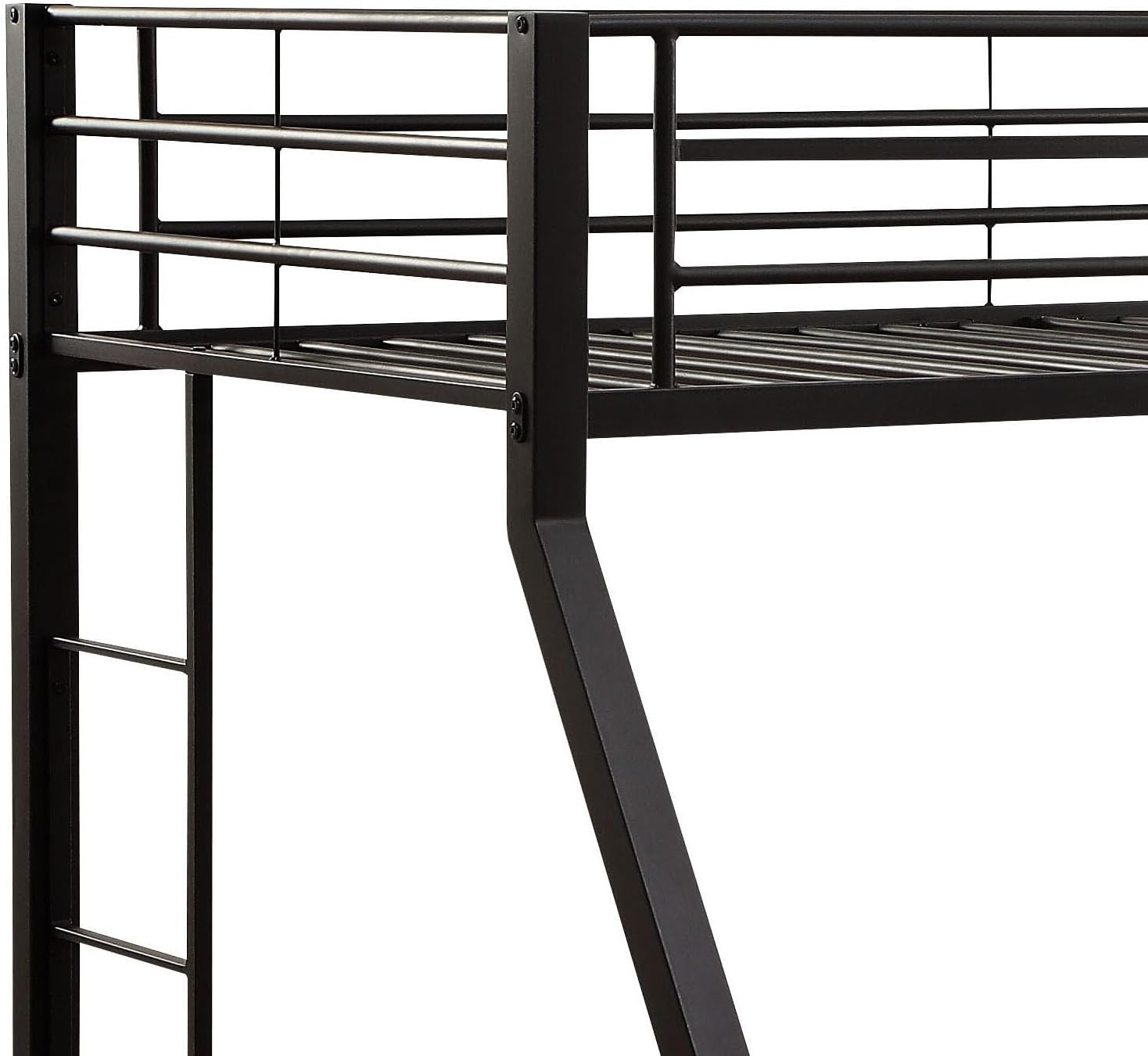 Sandy Black Twin XL,Queen Bunk Bed with Built in Ladder