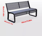 Patio Benches for Outdoors Park Outdoor Bench Square Community Double Backrest Iron Leisure Seat Garden Benches for Outdoors