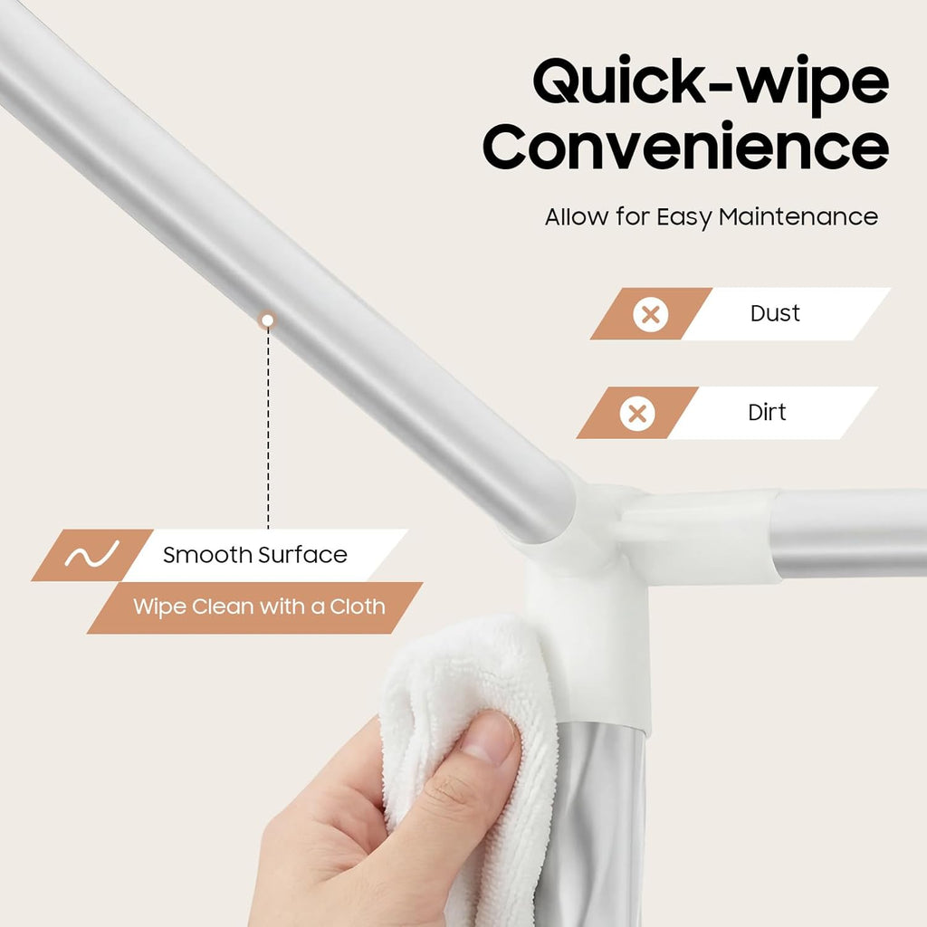 Canopy Bed Frame, Bed Canopy Frame Poles Corner Bracket, Post 4 Corner Bed Poles Netting Bracket Stainless Steel Silver Post with Accessories(King)