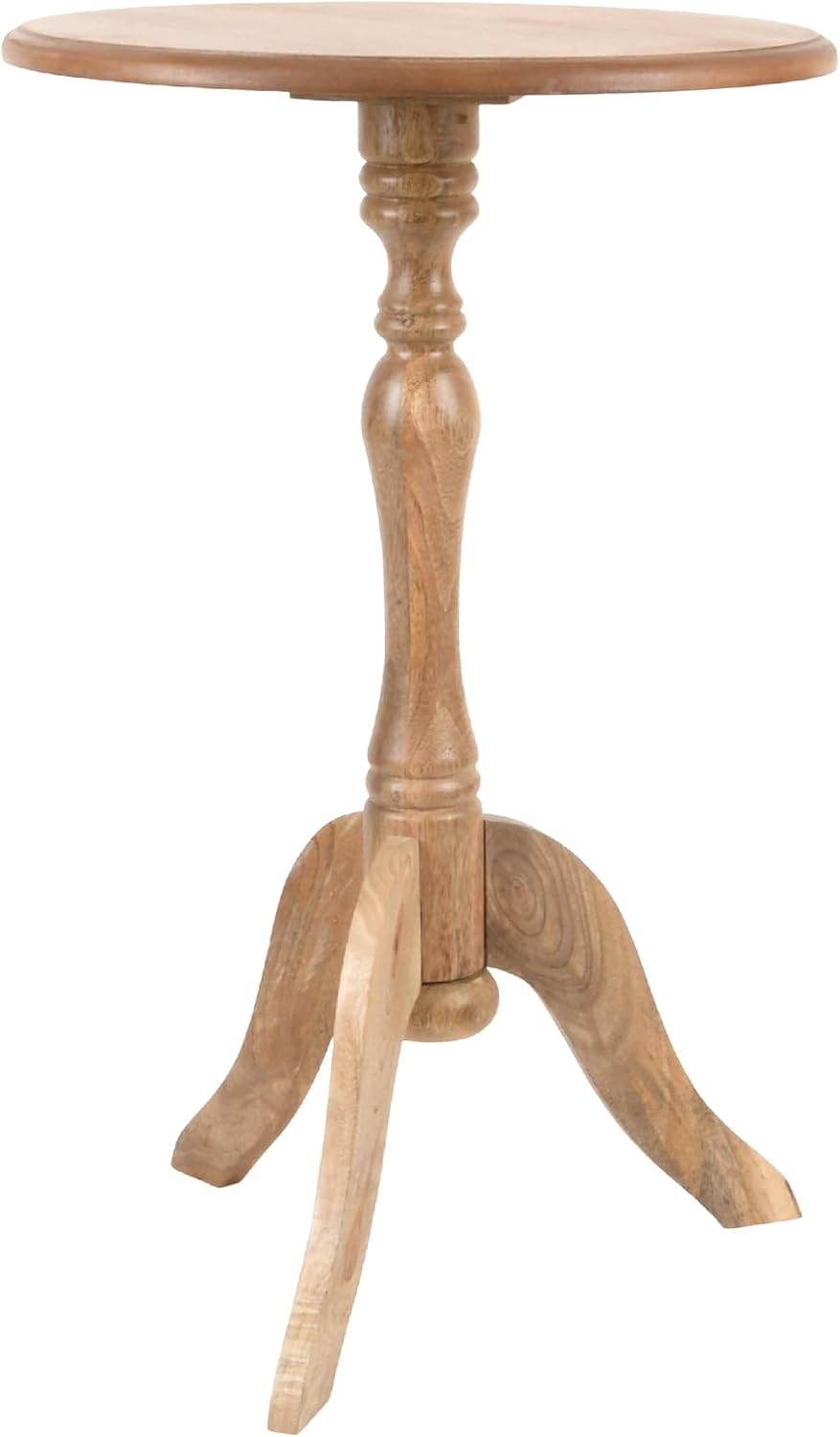 Decor Therapy Simplify Round Pedestal Accent Table, 24" x 15" x 15", Natural