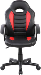 Techni Mobili Kid's Gaming and Student Racer Chair with Wheels, Red 22D x 21.25W x 35.25H in